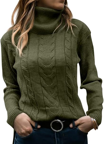 Cable Knit Turtleneck Sweater