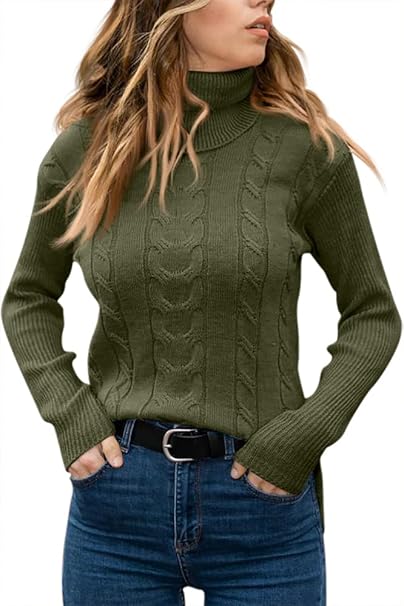 Cable Knit Turtleneck Sweater