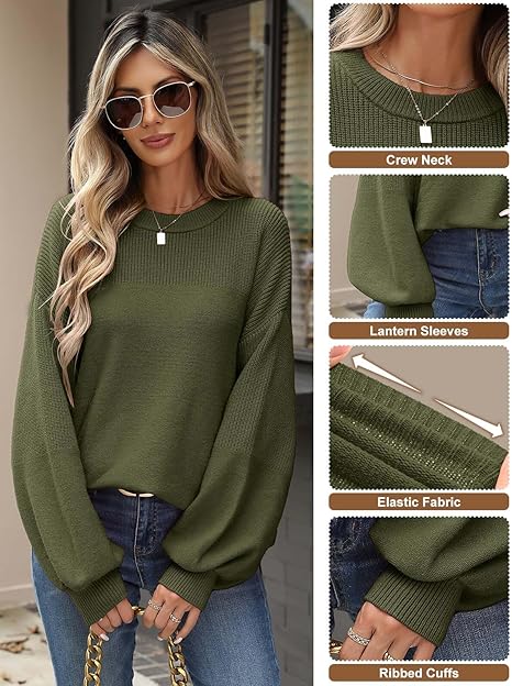 Crew Neck Chunky Knit Sweater