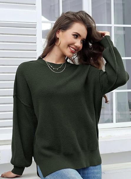 Crew Neck Knit Pullover